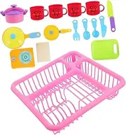Kisangel 1 Set Set Play Kitchen Set Realistic Kitchen Appliance for Dinnerware and Cooking Playset for Creative Imagination and Parent Interaction