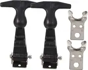 Homoyoyo 2 Pcs T-Handle Catch for Tool Box Engine Hood Buckle Elastomer Rubber Flexible Draw Latches