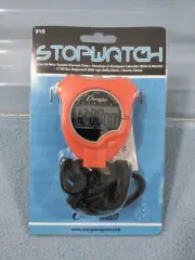 NEW SEALED CHAMPION SPORTS STOPWATCH 910 ORANGE TIMER DAILY ALARM WALK & RUNNING