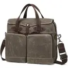 Laptop Bag for Men 15.6 Inch Messenger Bag Water-resistant Waxed Canvas Lapto...