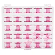 Janome Cherry Blossom Pink Bobbins with Plastic Storage Case - 2518P Elna Bobbin