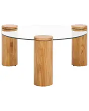 Safavieh Couture Tasharose Wood & Glass Coffee Table