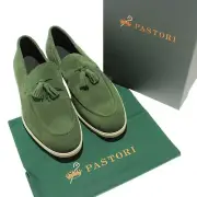 Pastori NWB Quintillius Suede Loafers / Drivers Size 44 US 11 in Agave Green