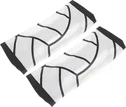 [TOKIDNY] 2pcs Sports Headband Bandeau Sweatbands Headbands Sweat Bands Head Lights for Forehead Bandana Professional Sweat Bands Football Sweatband Bandanas for Men Polyester White