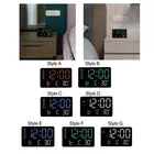 Digital Alarm Clock Modern Large Display Ornament Electronic Desktop Clock LED