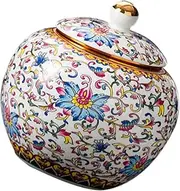 LeoLeoii Tea Tea Can Tea Jar Ceramic Jar Tea Storage Jar Loose Tea Container Dried Tea Storage Can Ceramic Canister Ceramic Food Canister Ceramic Candy Jar
