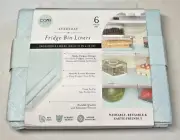CORE FRIDGE REFRIGERATOR BIN LINERS (6) BLUE SERENE SEAGLASS QUILTED NIP