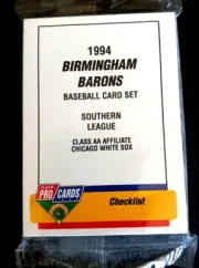 1994 FLEER PRO CARDS BIRMINGHAM BARONS TEAM SET MICHAEL JORDAN RC #633-