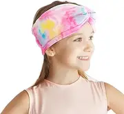 [WAWSAM] Kids Ear Warmer Headband Girls Fuzzy Lined Winter Headband Elastic Hair Band Knotted Head Wraps for Children Youth Sports Cold Weather