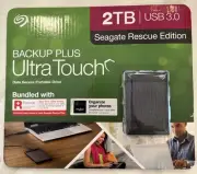 New Sealed 2 TB SEAGATE Rescue edition External Hard Drive, USb 3.0 Backup Plus