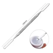 Stainless Steel Dual Heads Spatula Mixing Stick Foundation Mixing Make Up Tool h