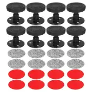 Headboard Stoppers, 8Pcs - Adjustable Bed Frame Anti-Shake (33-40mm, Black)