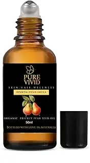 Organic Prickly Pear Seed Oil – 50ml Roll-On Glass Bottle | Cold-Pressed & Unrefined | Vegan Face Oil