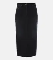 [Prada] Prada Denim midi skirt AU 8 black