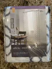 Allen + Roth Rod Pocket 95” Grey Light Filtering Back Tap Single Curtain Panel