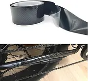 Bike Frame Protection Tape Sticker Vinyl Wrap Skin, MTB Paint Chainstay Chain Guard Corner Protector Film, Carbon Filter Pattern, 3m (120”) Length, Various Width Option