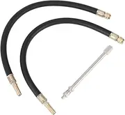 X AUTOHAUX 1Set 180 Degrees Copper Tire Valve Extension with Flexible Plastic 350mm Tire Valve Stem Extension for Car Motorcycle RV Truck Bike