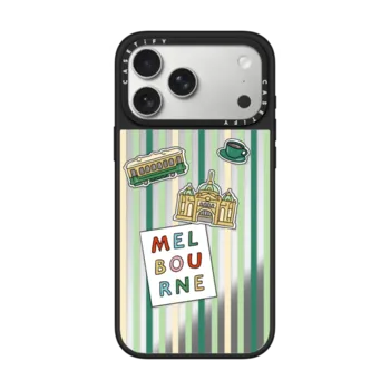 iPhone 17 Pro Max Mirror Case MagSafe Compatible Melbourne Stickers and Stripes