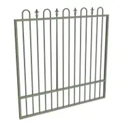ProtectorAl 1201 - 1500 x 1500mm Pale Eucalypt Aluminium Garden Gate Loop And Spear With Mid Rail