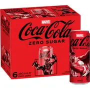 Coca Cola Zero Sugar Soft Drink Can 250mL