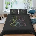 Duvet Cover Double（200x200cm） Bedding 3 Pcs Set Underwater Animal Comforter