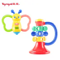 在飛比找蝦皮購物優惠-日本皇室Toyroyal小喇叭吹笛嬰兒牙膠搖鈴玩具兒童吹奏樂