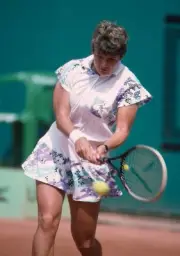 Clare Wood of Great Britain at the French Open Tennis Championship- Old Photo