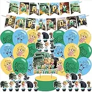 Trash Truck birthday party supplies, including cake topper, cupcake toppers, Banner, Latex Balloons,It is very suitable for boy's and girl Trash Truck Themed birthday party supplies.