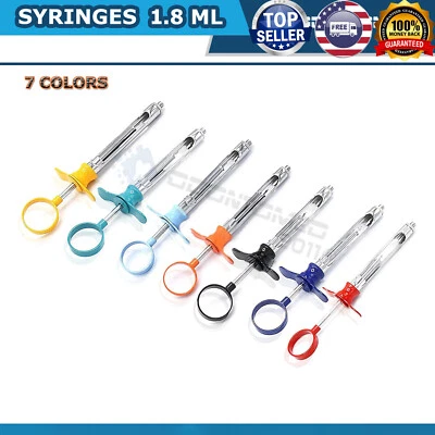 1.8ml Stainless Dental Aspirating Syringe Dentist Surgical Instruments US ShipER