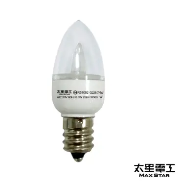 太星電工 四季光超亮LED小夜燈泡 - E12/0.5W 暖白光 (ANB228L)