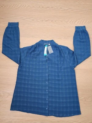 Lush Warren Split Neck Blouse Womens Medium 3/4 Sleeves Stitch Fix Geometric NEW