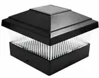 Garden Solar Black Post Deck Fence Cap Lights SMD LED Vinyl/PVC Wood Post 5X5