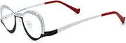 [FONEX] Colorful Pure Titanium Glasses Frame Women Cat Eye Eyeglasses Retro Vintage Optical Eyewear F85748