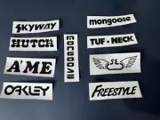 PICK 4 ; 5 COLORS OAKLEY AME HUTCH SKYWAY TUF NECK SE MONGOOSE DECAL STICKERS