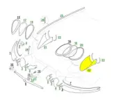 JAGUAR E-TYPE SERIES 1 BONNET HEADLAMP SCOOP LEFT HAND FAST POST BD17652