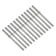 12 Pcs Floating Shelf Brackets, Metal Hidden Shelf 0.6" x 5.5" (Silver Tone)