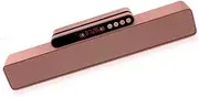 UOOD Soundbar for TV and PC,Bluetooth Surround Sound System LED Display Wireless Bluetooth Speaker Chargable Desktop Sound Bars with Subwoofer (Color : Rose Gold)