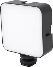 Portable LED Video Light with 3 Color Temperatures, Dimmable and Rechargeable, Ideal for Camera Lighting in Vlogging, Recording, Photography ﻿