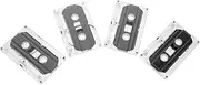 Toddmomy 4pcs Blank Cassette Tapes with Clear Hard Case for Audio Recording Music and Teaching Supplies Portable Design for Speech and Party Fun