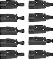 Mellisso 10PCS IEC 320 C14 Power Adapter Cable Plug Rewirable Connector Socket 3Pin Male