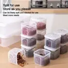 1/7pcs Plastic Refrigerator Storage Box with Lid Condiment Boxes