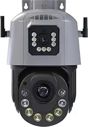 8MP 4K WiFi PTZ Camera 36X Optional Zoom Dual Lens Dual Screens Surveillance IR Night Vision 4MP CCTV IP Camera(U/S,8MP Add 32G Card)