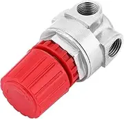 Air Compressor Pressure Regulator, Zinc Alloy High Accuracy 4 Holes Pressure Regulating Control Valve, Suitable for Piston Compressor Filtration, Air Compressor (Four-Hole