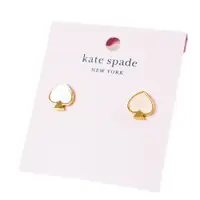 在飛比找PChome24h購物優惠-KATE SPADE 珍珠母貝愛心耳環-金色