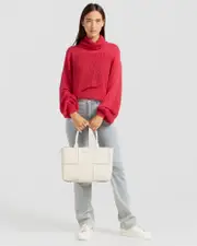 [Belle & Bloom] Nevermind Sheer Panelled Knit - Watermelon