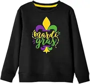 [Remimi] Unisex Kids St. Patrick's Day Sweatshirt Mardi Gras Printed Pullover Tops 5-14 Years