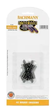 Bachmann 44843 N Nickel Silver 45 Degree E-Z Track Crossing
