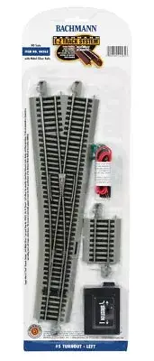 Bachmann E-Z Track ~ New 2025 ~ #5 Turnout Switch - Left - HO Scale 44565