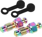 Mipcase 1Set Bike Brake Bleeder Screw Caps Set Replacement for Motorcycle and Bicycle Brake Bleed Kit Durable Oil Circulation System Maintenance Easy Installation High Strength