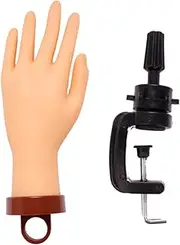 Gogogmee Nail Art Practice Hand Model with Stand Flexible Realistic Manicure Training Tool